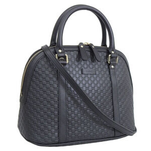 Gucci Outlet Leather Handbag Black